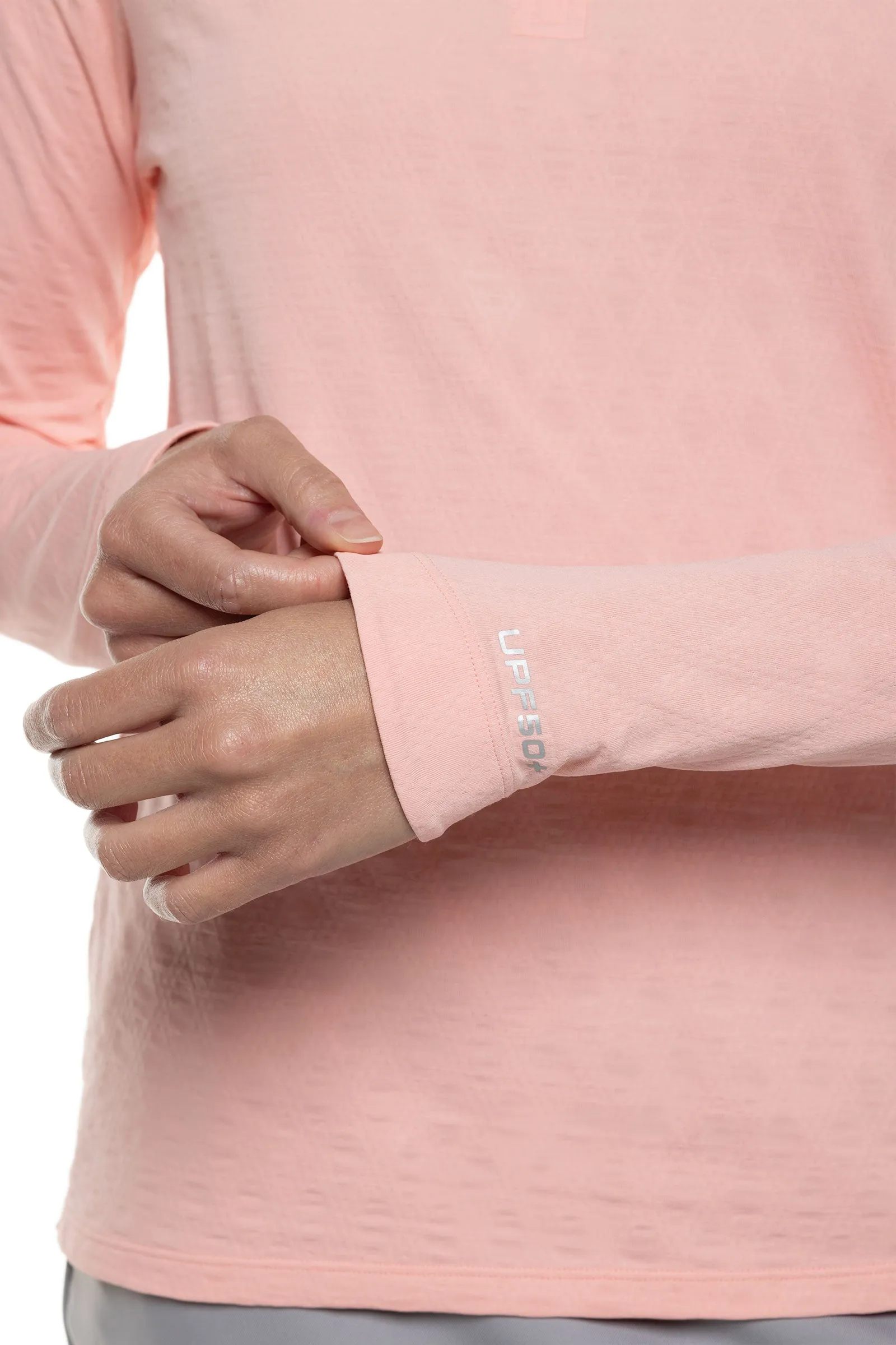 Women's Albatrose Golf Pullover  |  Peachy Pink Diamond Jacquard