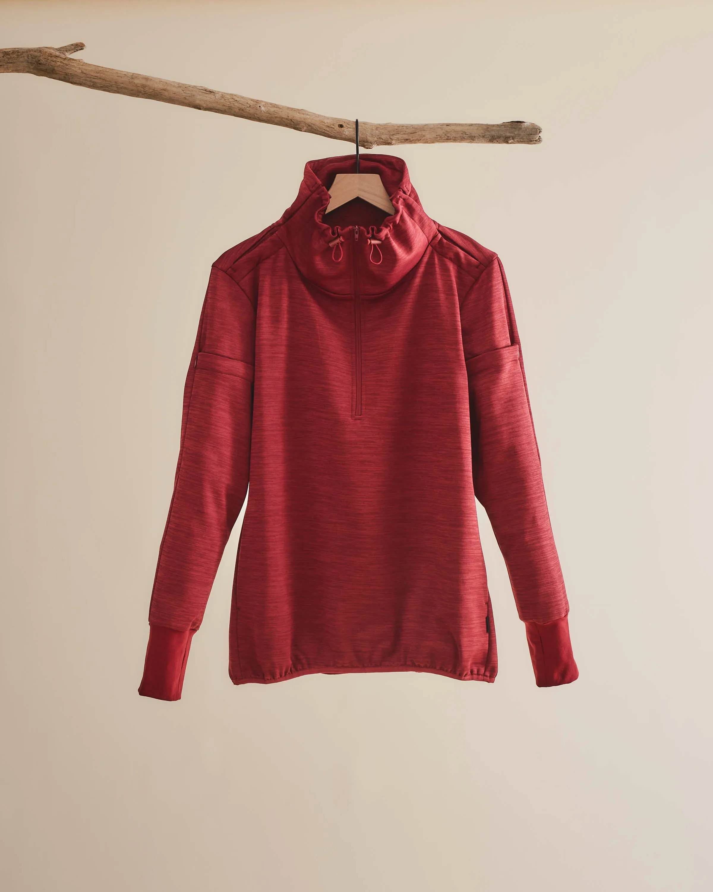 Women's Cowl Neck Pullover in Pomegranate