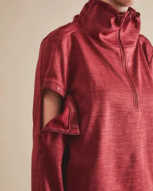 Women's Cowl Neck Pullover in Pomegranate