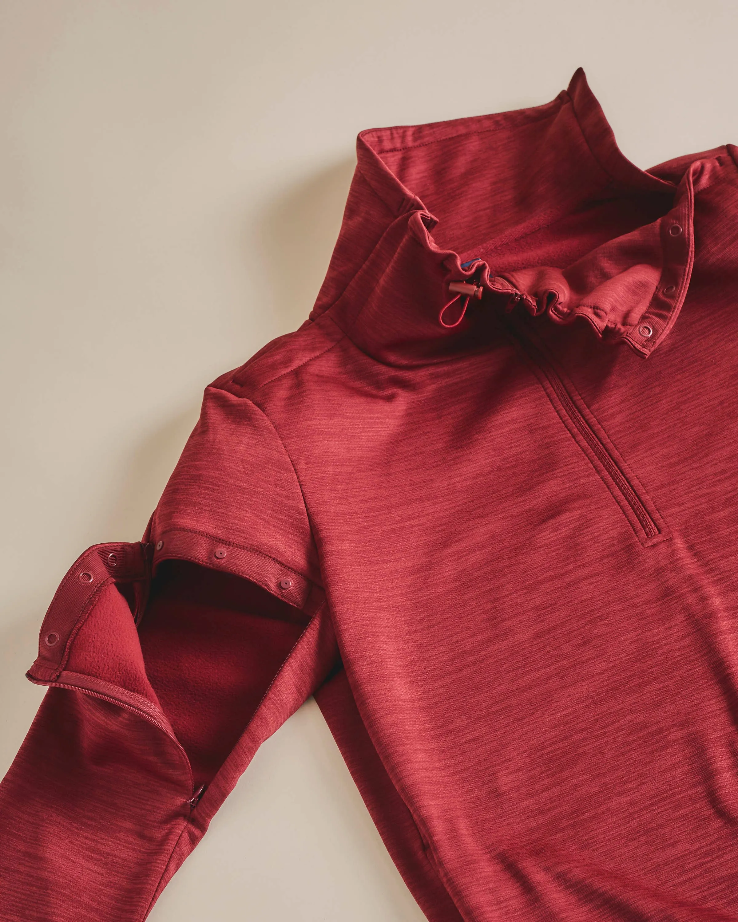 Women's Cowl Neck Pullover in Pomegranate