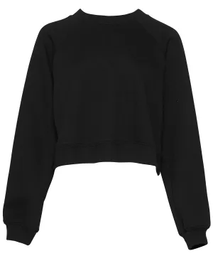 Womens raglan pullover fleece | Black