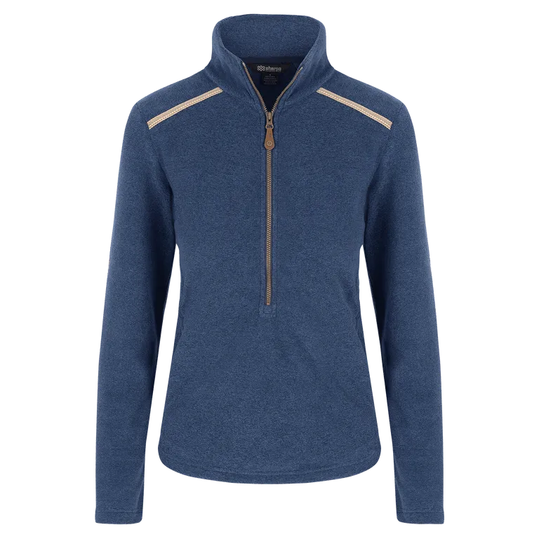 Women's Rolpa Eco Pullover Zip - Rathee Blue