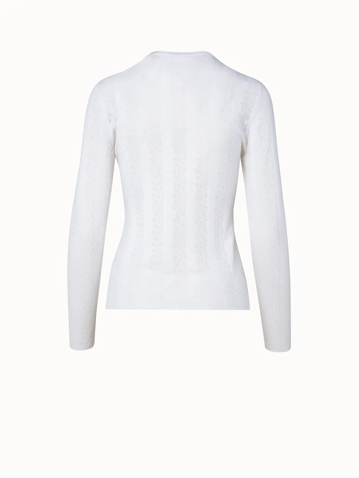 Wool Silk Knit Lace Pullover