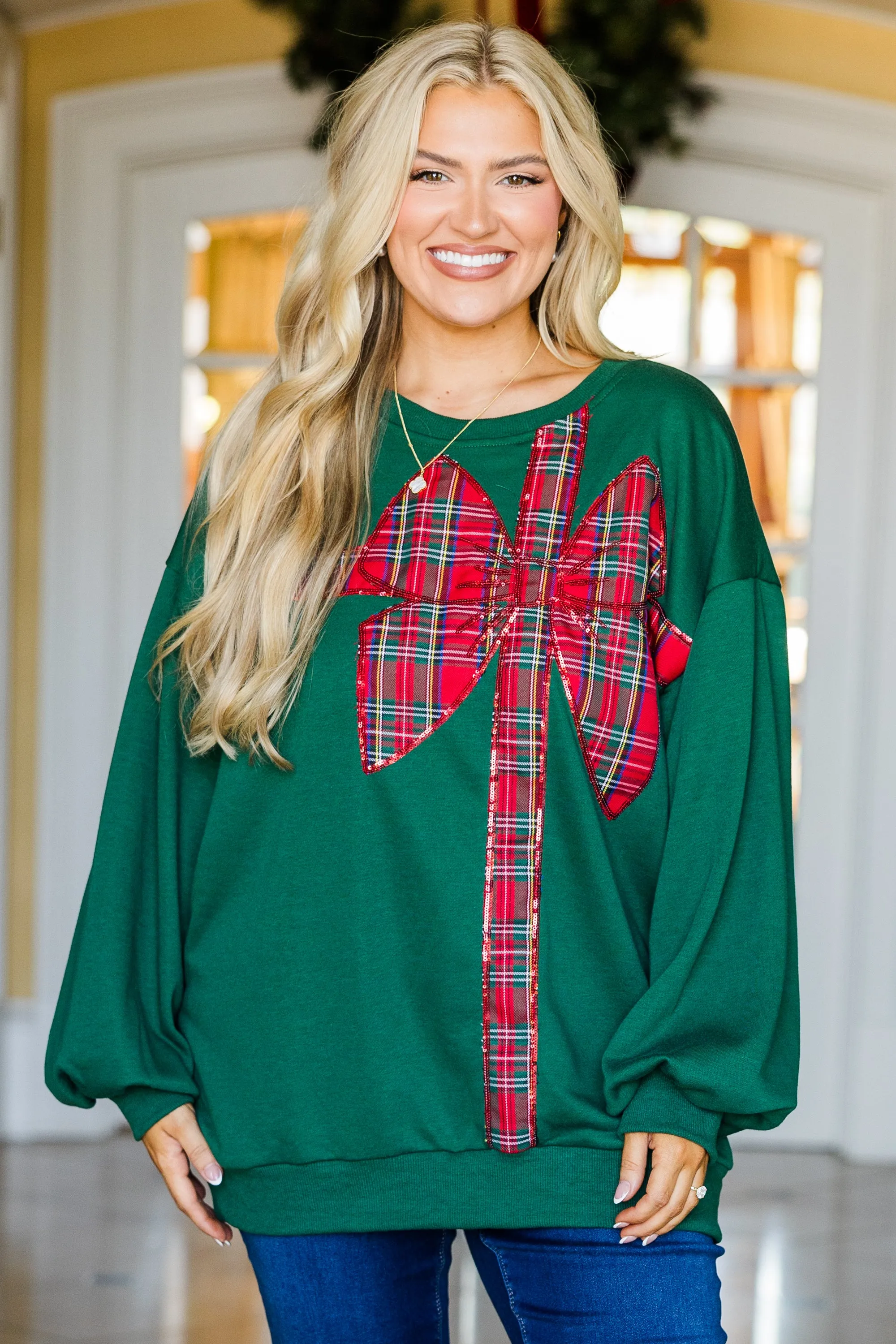 Wrapped With Love Pullover, Green