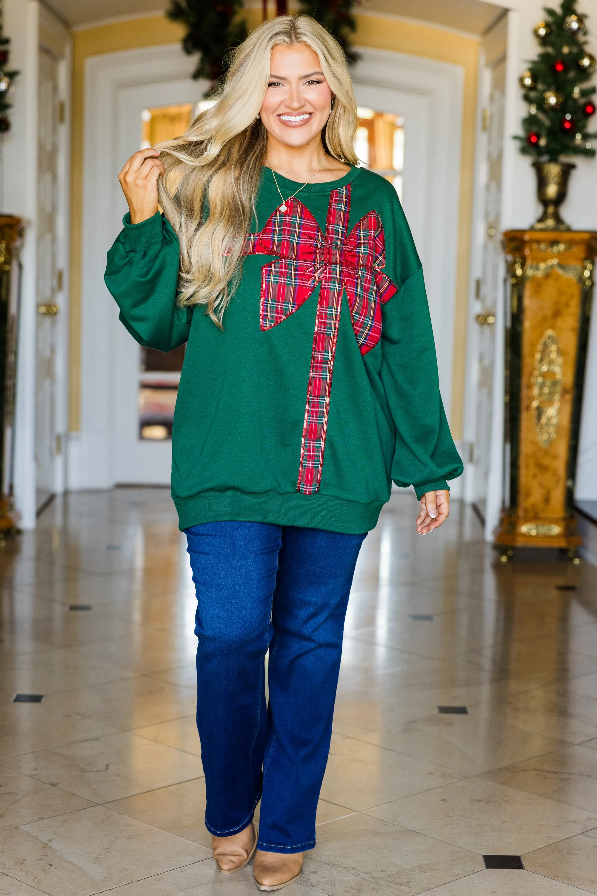 Wrapped With Love Pullover, Green