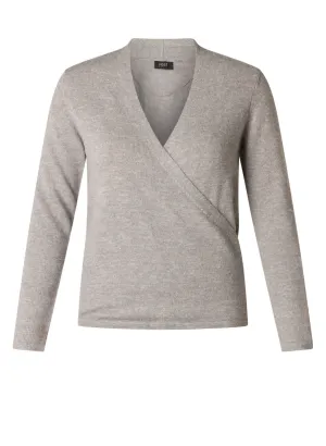 Yesta Trinetta Silver Grey Crossover Sweater