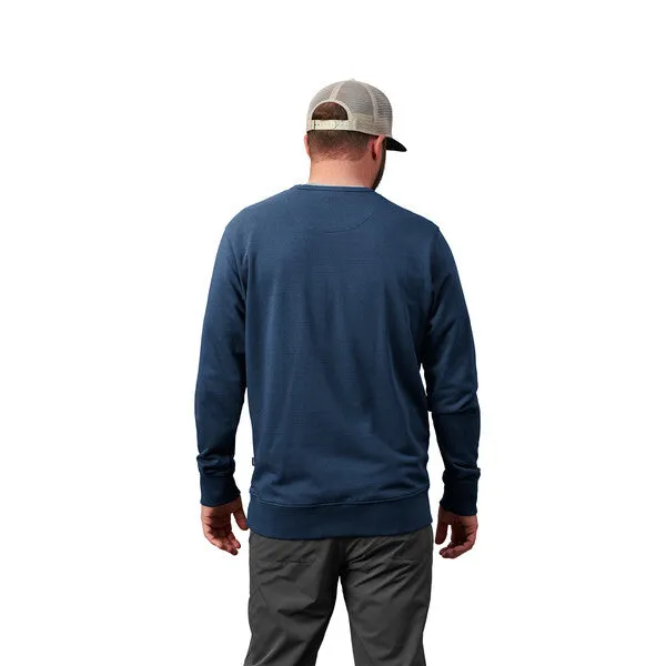 YETI French Terry Crew Neck Pullover - Navy