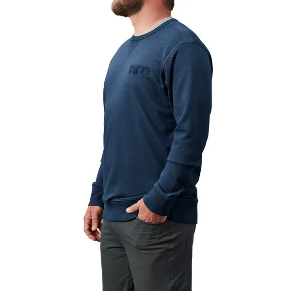 YETI French Terry Crew Neck Pullover - Navy